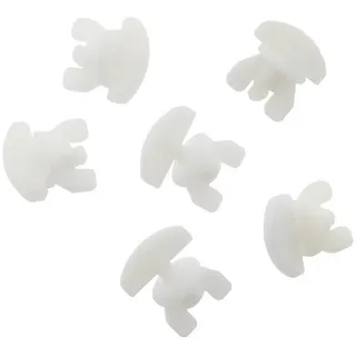 HundB Gardinenstangenhalter Zwischen-Feststeller für Gardinen-Schiene, 6 Stück, Gardinenstanden, (Set, 6-St., Zwischen-Feststeller), Gardinenfeststeller Gardinenstopper Endfeststeller weiß