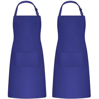Catime 2 STK Kochschürze für Männer Damen, Backschürze mit 2 Taschen für Küche, Malerschürze Erwachsene Latzschürzen Apron Einstellbar für Gartenarbeit