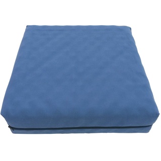 Biona Sitzkeil/Keilkissen 40 x 40 x 5-11 cm aus Verbundschaum und Visconoppenschaum (TeflonSilk blau)