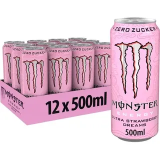 MONSTER ENERGY Ultra, 12 x 500 ml Dose (inkl. 3,- Euro Pfand), Strawberry Dreams