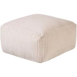 Beliani Pouf Cord 50 x 30 x 50 cm Beige