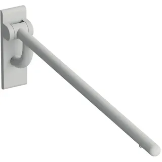 Duschspritzschutz der Serie 801, Polyamid, matt, Stange 902 mm lang, Vorhang Dekor uni weiß, bei 30°C waschbar, duschdicht, in Farbe 98 (Signalweiß)