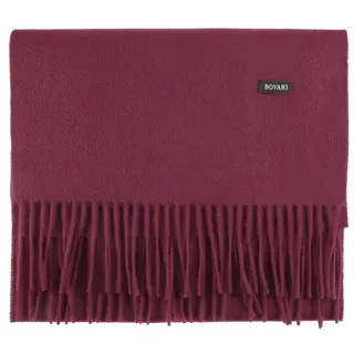 Bovari Kaschmirschal Kaschmir Schal Herren – 100% Kaschmir / Cashmere – Premium Qualität, 180 x 31 cm rot