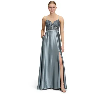 Vera Mont Abendkleid mit Stickerei in Platinum Grey | Gr.: 42