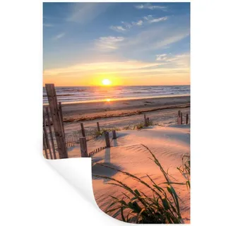 MuchoWow Wandsticker Strand - Meer - Düne - Sonnenuntergang - Landschaft (1 St), Wanddeko, Aufkleber, Wandtattoo, 60x90 cm bunt 60 cm x 90 cm x 0.1 cm
