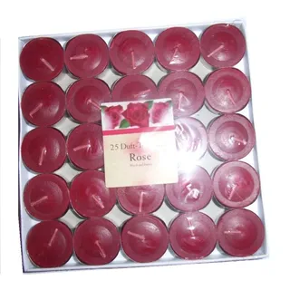 pajoma 25er Tableau Duftteelichter/Duft/Teelichter/Duftkerze Verschiedene Düfte (Rose)