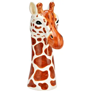 Vase Giraffe Kopf aus Keramik Braun