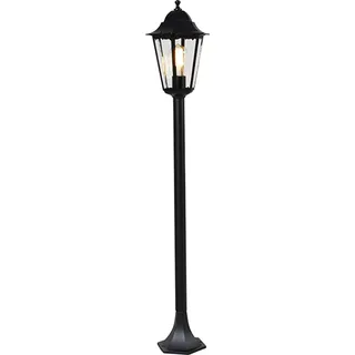 QAZQA Stehende Außenlaterne Aluminium 120 cm IP44 1-flammig schwarz
