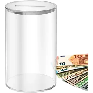 Poupangke Spardose aus Acryl, zum Öffnen, transparent, Spardose für Jungen und Mädchen, MLML28WZ5S05FB0OTQ