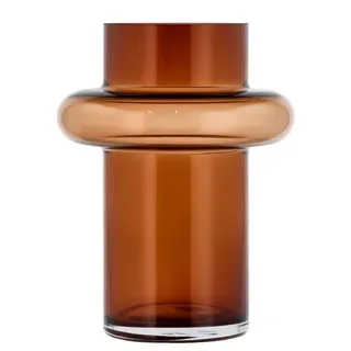 LYNGBY-GLAS Dekovase Tube Vase Glas amber 20 cm bunt