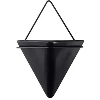 SDFGBNJK Wand Blumentopf Schwarz Wandvase Keramik Diamant Wandvase Blumenvase Geometrische Vase Mit Rahmen Wand-Hängend Für Sukkulenten,Schwarz