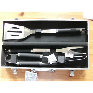 Bruzzzler Edelstahl Grillbesteck-Set 3-teilig im Koffer