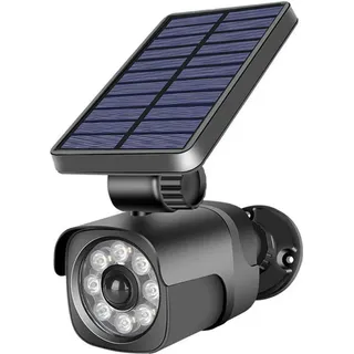 FOREVER Light Solarleuchte LED SUNARI FLS-25 für Außen mit Bewegungsmelder 4W 300lm 6000K 1500mAh Li-Ion IP65 wasserdicht Dummy Kamera für Garten