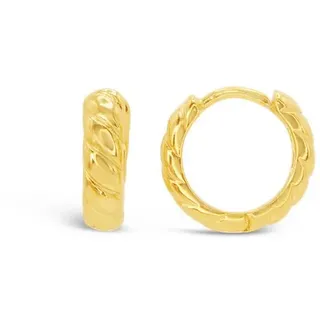 Ars-Argenti Paar Creolen Ohrringe Damen echt 925 Sterling Silber - 18K vergoldet (inkl. Schmuckbox), 925 Sterling Silber, Hypoallergen, Wasserfest, Nickelfrei goldfarben|silberfarben