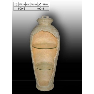 Griechisches Regal Amphore Vase Antike Steinmöbel Amphorenregal Glas Vitrine Bar