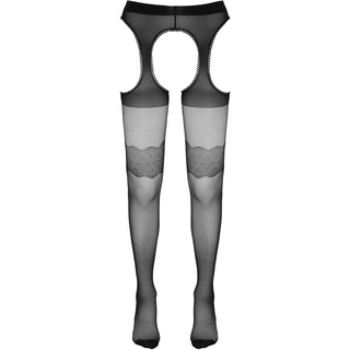 COTTELLI Stockings & Hosiery - Ouvert-Strumpfhose für Frauen, erotische Strumpfhose mit Eingriff, Strümpfe und Strapse in schwarz