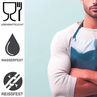 100x Einweg Schürzen Einwegschürzen Metzger Küche Fleischerei Einmal Einmalschürze Gastronomie Schutzkleidung Kunststoff