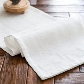 Tischläufer Weiß 40x160 Cm - Wasserabweisend Fleckenresistent Leinenimitat - Skandinavische Trend Tischdekoration