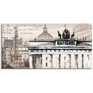 Wandbild »Berlin II«, Deutschland, (1 St.), als Leinwandbild, Poster, Wandaufkleber in verschied. Größen, 43102007-0 grau B/H: 60 cm x 30 cm