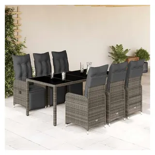 vidaXL Garten-Bistro-Set 7-tlg. Grau