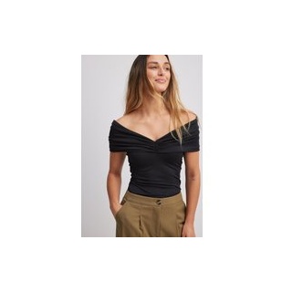 NA-KD Schulterfreies Top - Black, 36