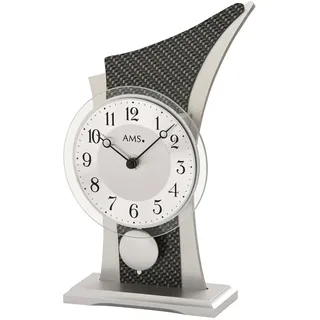 Moderne Tischuhr mit Quartzwerk, batteriebetrieben - Modern Style - AMS -Quartzpendel-Tischuhr 26cm- 1140