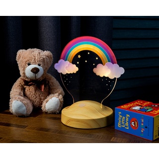 Geschenkelampe LED Nachttischlampe »Regenbogen UV Druck Lampe Regenbogen 3D Led Geburtstags Weihnachten Taufgeschenk«, LED fest integriert, LED in 6 verschiedenen Farben, LED Lampe mit UV Druck