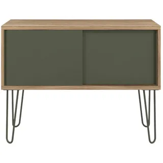 Bisley Sideboard Multirange Sideboard, in Nussbaum/Olivgrün - Maße: H 75 x B 100 x T 45 cm grün