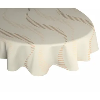 Tischdecke WIRTH "LUPARA" Tischdecken Gr. B/L: 130 cm x 190 cm, oval, beige Tischdecken oval
