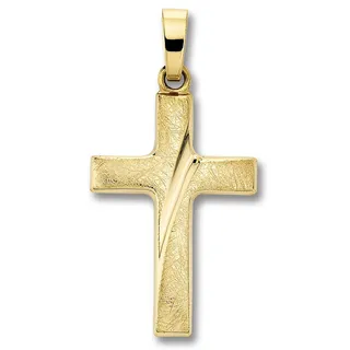 Kettenanhänger ONE ELEMENT "Kreuz Anhänger aus 333 Gelbgold Kreuz Anhänger aus 333 Gelbgold", gold, Schmuckanhänger, Damen, Gelbgold 333 Gold, Gelbgold 333, Gold, Kettenanhänger, Kleines Statement – persönlich, stilvoll, alltagstauglich