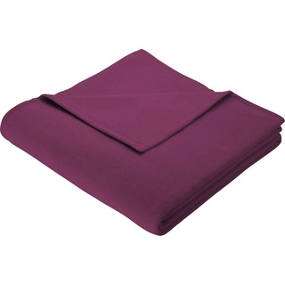 Biederlack Wohndecke »Cotton Home«, im Uni Design, Kuscheldecke, lila