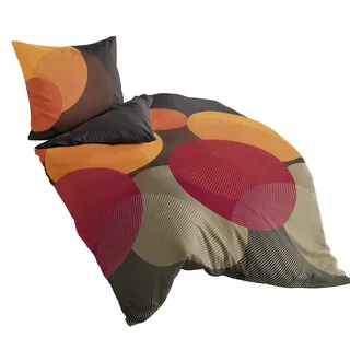 Bierbaum, Mako-Satin Bettwäsche , Designed in Germany, 6155 kakao 09, 155x220 cm + 80x80 cm
