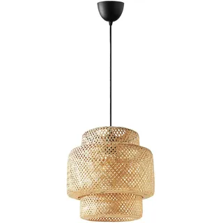 IKEA Pendelleuchte SINNERLIG, Lichtanlage für Wohnzimmer, Bambus, 27 cm