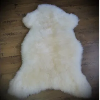 Natur-Fell-Shop MEIWITT® Schaffell Lammfell Echtfell, weiß, 150-160 cm