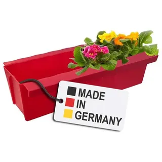 Buri Europaletten Blumenkasten 13,3 x 37,3 x 9,9 cm Rot