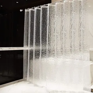 Duschvorhang 240 X 200 Cm Anti-schimmel, Eva Duschvorhänge Überlänge Pvc-frei Umweltfreundlich Badezimmervorhänge Waschbar Duschvorhänge 3d Wasserdicht Halbtransparent Badvorhang Für Badezimmer