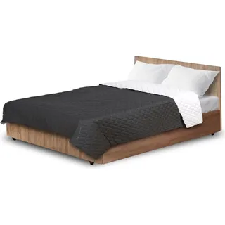 Ultraschall-Steppbettdecke 220x240 cm schwarz-weiß - Schwarz/Weiß