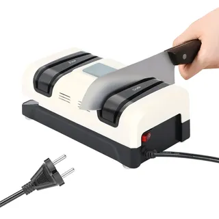 5 in 1 Elektrischer Messerschärfer, 5000r/ min Profi Messerschärfer Elektrisch mit 2 Chipsammlern, Elektrische Messerschleifer für Raue und Feine aus Stahl, Schere, Schlitzschraubendreher