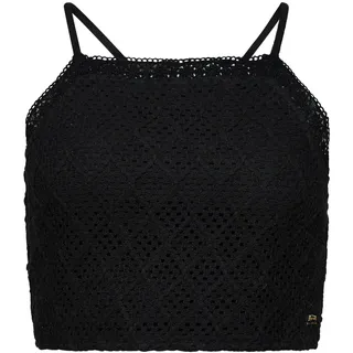 Superdry Damen Kurzes Vintage-Häkeltop Schwarz 38 - 38