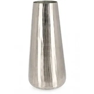 Vase Meißel Silber D.19x45h aus Metall
