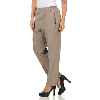 Aurela Damenmode Schlupfhose Stoffhose Damen Anzug- oder Business Hose Kurzgröße Größe 36 bis 54 beige 27 (52-54)