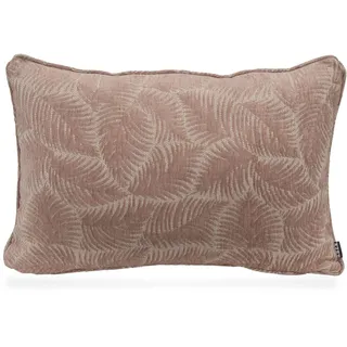 Dekokissen H.O.C.K. "Nelly", rosa (rosa, geblümt), B:40cm H:10cm L:60cm, Baumwolle, Leinen, Polyacryl, Polyester, Viskose, Dekokissen_Sitzkissen_Kissenhüllen, mit Blätter-Muster, Kissenhülle mit Füllung, 1 Stück
