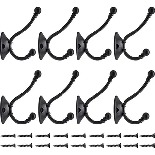 8-teiliges Set Großer Vintage-wandgarderobenhaken, Huthaken Aus Metall, Retro-garderobenständer Für Bad Und Küche