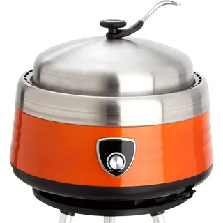 ALLGRILL Allgrill, Holzkohlegrill Kompakter multifunktionaler Holzkohlegrill Vulcano orange