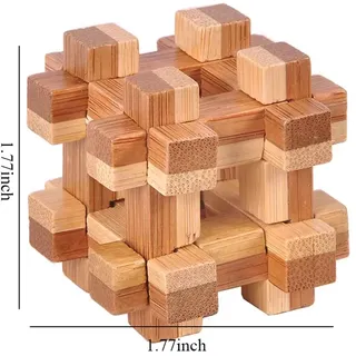 Holz 3D Puzzle IQ Spielzeug Kinder Erwachsene Pädagogisch Montessori Training