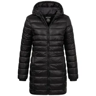 Brave Soul Wintermantel Everett Long für Damen, wind- und wasserabweisend schwarz XS
