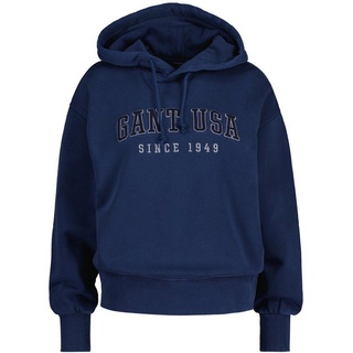Gant Sweater Damen Sweatshirt - D1. USA Hoodie blau LYourfashionplace