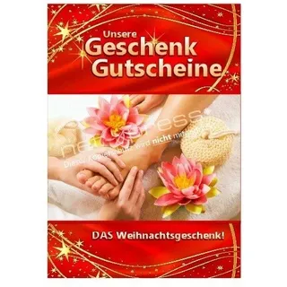 net-xpress Werbeschild Fußpflege Weihnachten DIN A1, Werbeplakat Plakat Poster