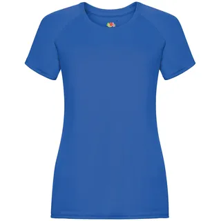 Fruit of the Loom Performance T Lady-Fit Damen T-Shirt Sport Shirt Fitness NEU, royal, XS