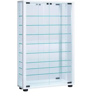 VCM Vitrine Lumo 59 x 18 x 91,3 cm Weiß